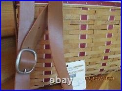 Longaberger Career Tote Basket Leather Handle 09 family sig shipping included