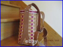 Longaberger Career Tote Basket Leather Handle 09 family sig shipping included