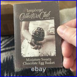 Longaberger Chocolate Egg Collectors Club Handmade Basket & 2012 Mini NEW