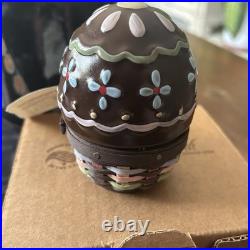 Longaberger Chocolate Egg Collectors Club Handmade Basket & 2012 Mini NEW