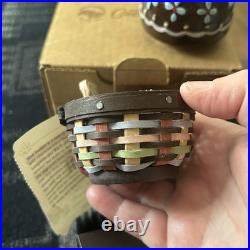 Longaberger Chocolate Egg Collectors Club Handmade Basket & 2012 Mini NEW