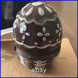 Longaberger Chocolate Egg Collectors Club Handmade Basket & 2012 Mini NEW
