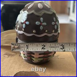Longaberger Chocolate Egg Collectors Club Handmade Basket & 2012 Mini NEW
