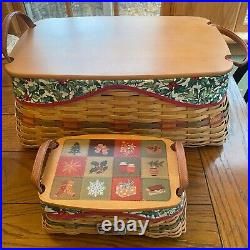 Longaberger Christmas 02 Traditions & 02 Holiday Hostess Treasures Basket Combo