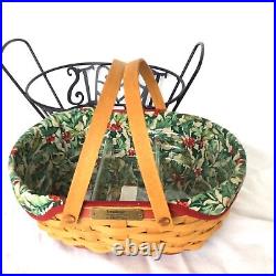 Longaberger Christmas Get Together 2004 Basket & Wrought Iron Treats Stand NEW