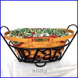 Longaberger Christmas Get Together 2004 Basket & Wrought Iron Treats Stand NEW