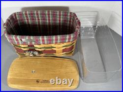 Longaberger Christmas WRAP IT UP Basket withLiner Lid Red Knob Prot 2008, 28th Ed Longaberger Christmas WRAP IT UP Basket withLiner Lid Red Knob Prot 2008, 28th Ed
