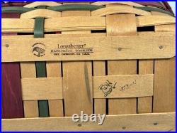Longaberger Christmas WRAP IT UP Basket withLiner Lid Red Knob Prot 2008, 28th Ed Longaberger Christmas WRAP IT UP Basket withLiner Lid Red Knob Prot 2008, 28th Ed