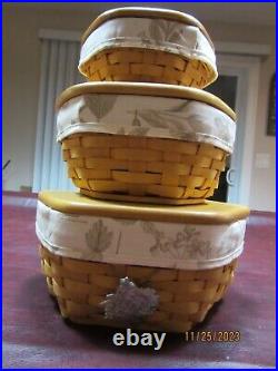 Longaberger Classic 5, 8 and 10 Generation Basket Sets in Natural Botanicals