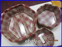 Longaberger Classic 7, 10 and 14 Generation Basket Sets in Orchard Plaid