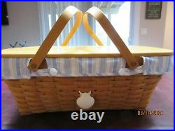 Longaberger Classic Hostess Treasure Basket Set with Lid
