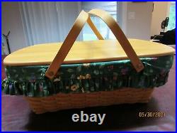 Longaberger Classic Hostess Treasure Basket Set with Lid and 2 NEW Liners