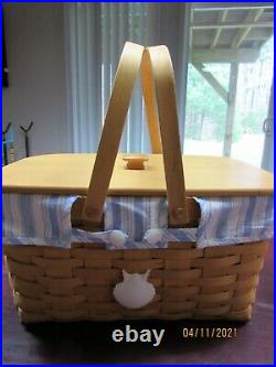 Longaberger Classic Medium Market Basket Set with Lid