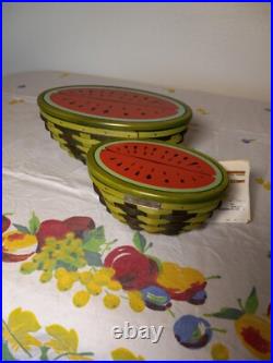 Longaberger Collector Club 2010 Large & Small Watermelon Basket Sets MINT Longaberger Collector Club 2010 Large & Small Watermelon Basket Sets MINT