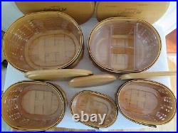 Longaberger Collector Club Harmony Basket Combos Set of 5 withLids