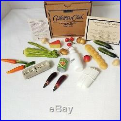 Longaberger Collector Club Miniature Market Set+Box+Groceries 1st IN SERIES RARE