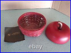 Longaberger Collector Club Red Apple basket, lid & protector Longaberger Collector Club Red Apple basket, lid & protector