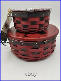 Longaberger Collector Club Tiny Little Lady Bug Set Small and Large Baskets