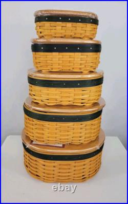 Longaberger Collector's Club Harmony Baskets Set 1-5 With 4 Protectors Longaberger Collector's Club Harmony Baskets Set 1-5 With 4 Protectors