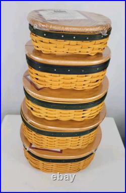Longaberger Collector's Club Harmony Baskets Set 1-5 With 4 Protectors Longaberger Collector's Club Harmony Baskets Set 1-5 With 4 Protectors