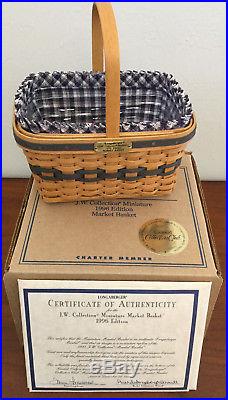Longaberger Collector's Club J. W. Miniature Baskets Complete Set