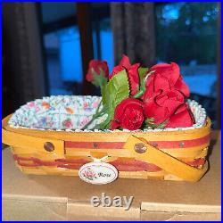 Longaberger Collector's Club May Series miniature mini Rose basket Set Combo