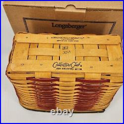 Longaberger Collectors Club 2001 Whistle Stop Basket SOLD JAN 01 ONLY AMERICANA