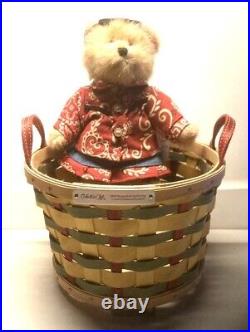 Longaberger Collectors Club 2008 Homestead Gathering Hoedown Set withBoyd's Bear