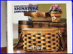 Longaberger Collectors Club 2009 Ultra Rare Basket Set WithWoodcrafts LidBNIB