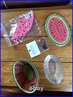 Longaberger Collectors Club 2010 Complete Watermelon Basket SetBrand New