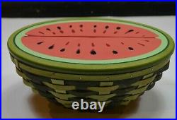 Longaberger Collectors Club 2010 Large Watermelon Basket Combo Set EUC