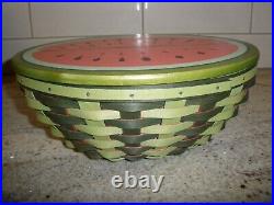 Longaberger Collectors Club 2010 Large Watermelon Basket Combo Set EUC (LB1)