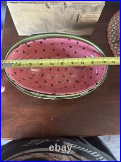 Longaberger Collectors Club 2010 Large Watermelon Basket Set Liner Protec & Lid Longaberger Collectors Club 2010 Large Watermelon Basket Set Liner Protec & Lid