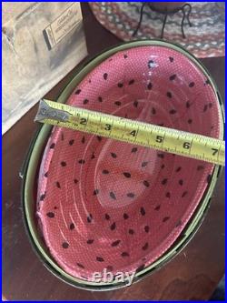 Longaberger Collectors Club 2010 Large Watermelon Basket Set Liner Protec & Lid Longaberger Collectors Club 2010 Large Watermelon Basket Set Liner Protec & Lid