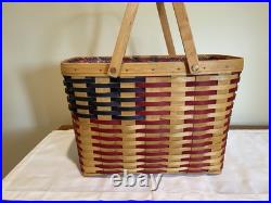 Longaberger Collectors Club 25th Anniversary Flag Basket Combo NIB with Lid Longaberger Collectors Club 25th Anniversary Flag Basket Combo NIB with Lid