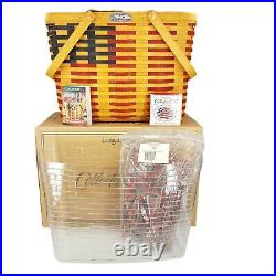 Longaberger Collectors Club 25th Anniversary Flag Basket SetSold One Month Only