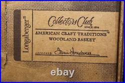 Longaberger Collectors Club ACT Woodland Basket Combo withPinecone Wood Lid NEW