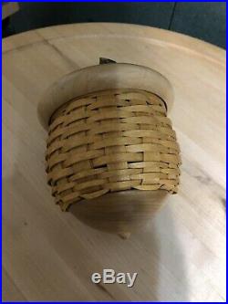 Longaberger Collectors Club Acorn Basket Set With Oak Leaf Stand New