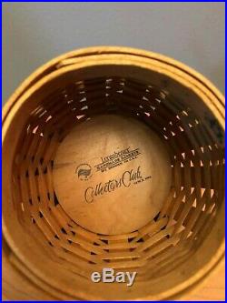 Longaberger Collectors Club Acorn Basket Set with Leaf Stand