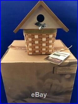 Longaberger Collectors Club Birdhouse Basket Set PLUS 6 BACKYARD BIRDSIN Boxes