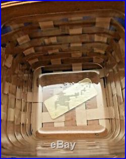 Longaberger Collectors Club Birdhouse Basket Set PLUS 6 BACKYARD BIRDSIN Boxes
