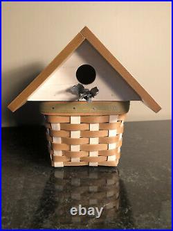 Longaberger Collectors Club Birdhouse Basket Set With Protectornib