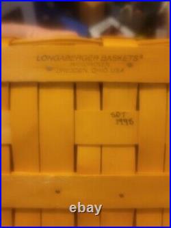 Longaberger Collectors Club CC 1998 Harbor Basket Combo With E-z Tuck Lids