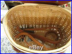 Longaberger Collectors Club CC Fishing Creel Basket Set Retired orig $365