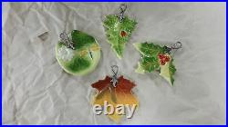 Longaberger Collectors Club Eschman Meadows Leaf Ornaments COMPLETE SET