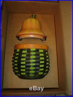Longaberger Collectors Club Fall Gourd Basket Set & Extra Pottery Lid