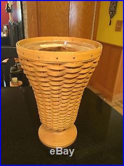 Longaberger Collectors Club Floral Vase Basket Set New