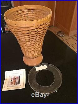 Longaberger Collectors Club Floral Vase Basket Set New