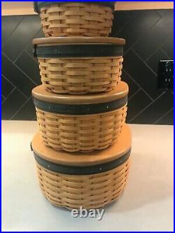 Longaberger Collectors Club Harmony Basket Combo Set Of 5 With Baskets