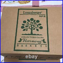 Longaberger Collectors Club Harmony Basket Set Combo Set Of 5 With Boxes